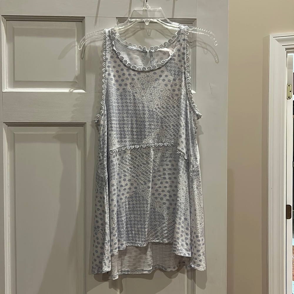 Brand new with tags, white/lt blue tank Lauren Conrad size medium